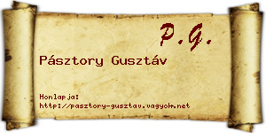 Pásztory Gusztáv névjegykártya