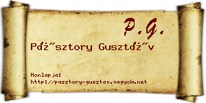 Pásztory Gusztáv névjegykártya