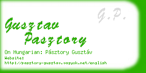 gusztav pasztory business card